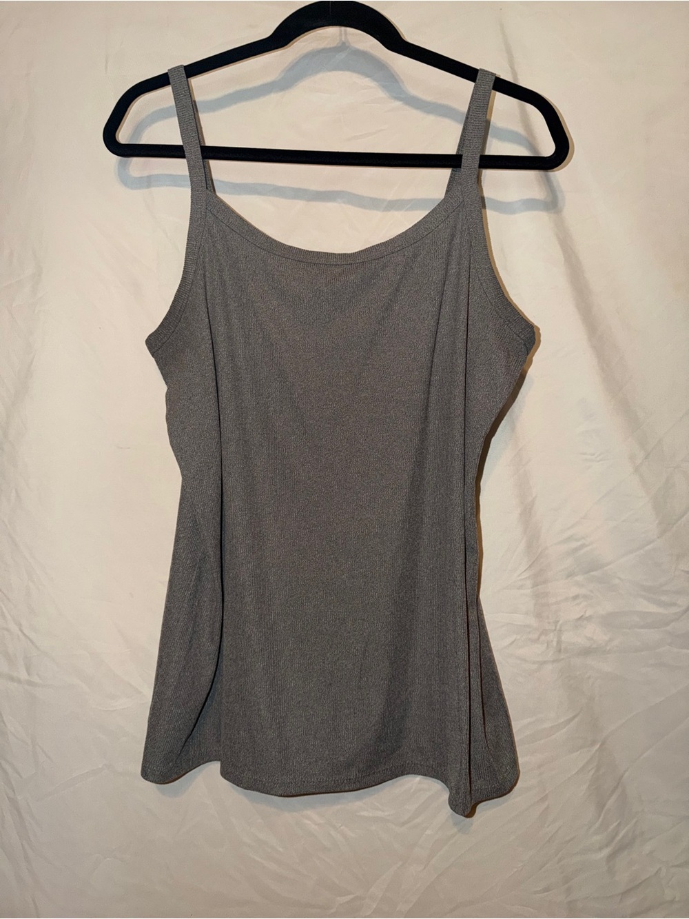 No Boundaries Gray Scoop Neck Tank Top